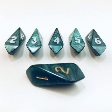 Original size Crystal pearl d6 - Green