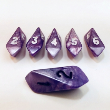 Original size Crystal pearl d6 - Purple