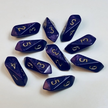 Crystal Pearl d6 10 pc set - purple