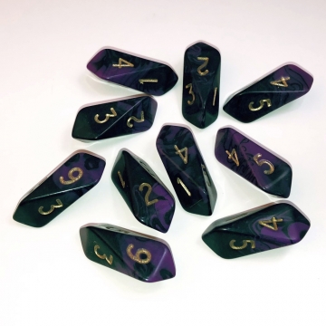 Crystal Oblivion® d6 10 pc set - purple