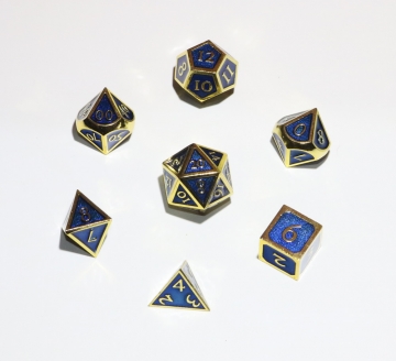 16mm Gold w/Blue enamel Dwarven Metal® 7 pc set
