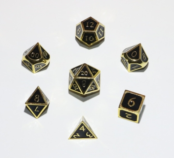 16mm Gold w/Black enamel Dwarven Metal® 7 pc set