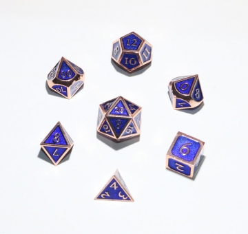 16mm Copper w/Blue enamel Dwarven Metal® 7 pc set