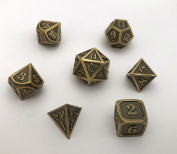 12mm Recessed Antique Gold hue DwarvenMetal® 7 pc set