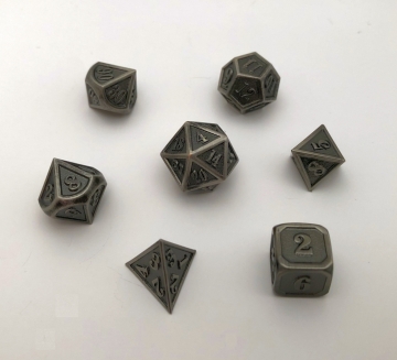 12mm Recessed Antique Silver hue Dwarven Metal® 7 pc set