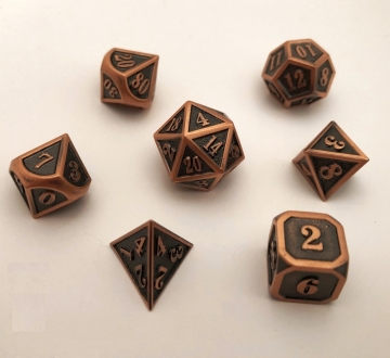 12mm Recessed Antique Copper hue Dwarven Metal® 7 pc set