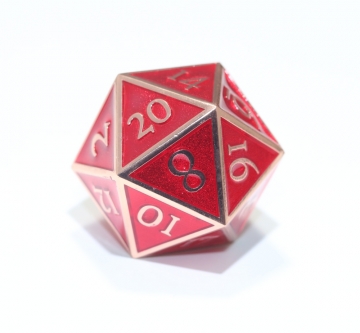 Giant D20 Copper w/Red enamel Dwarven Metal®