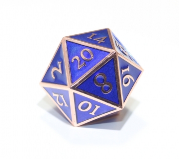 Giant D20 Copper w/Blue enamel Dwarven Metal®