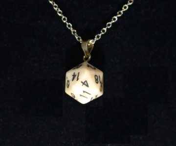 Dwarven Bones® D20 Gold Pendant