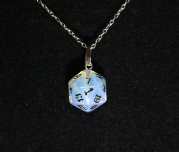 Synthetic Opal D20 Pendant (Pendant only, no chain)