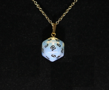 Synthetic Opal D20 Pendant (Pendant only, no chain