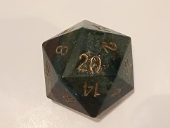 35mm Giant Bloodstone d20