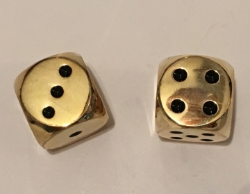 12mm Gold hue Dwarven Metal® single pipped die