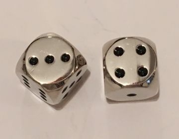 12mm Silver hue Dwarven Metal® single pipped die