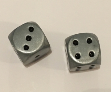 12mm Antique Silver hue Dwarven Metal® single pipped die