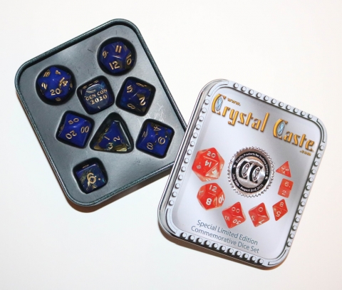 RARE buy HTF Crystal Caste Gen Con 2018 7-Die Polyhedral Dice Set