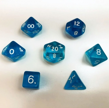 7 pc Fantasy Translucent Aqua