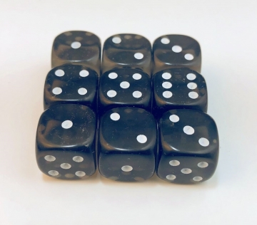 9 piece black 16mm Translucent