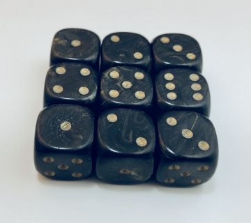 9 piece black 16mm Ancient