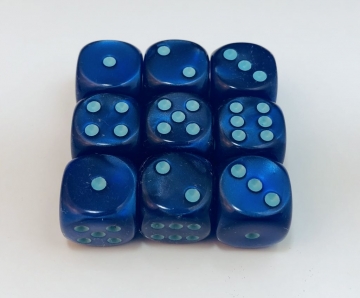 9 piece blue 16mm Satin