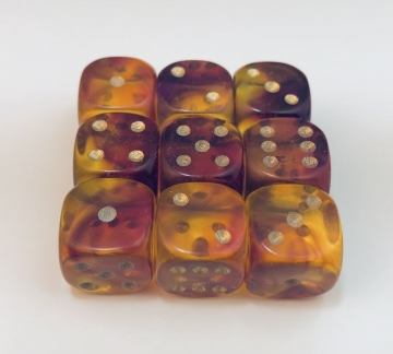 9 piece purple 16mm Firefly