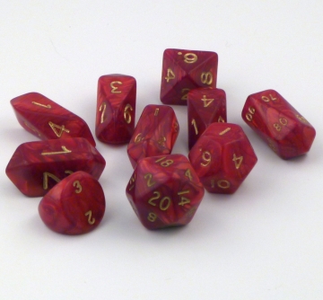 10 piece Hybrid Pearl - red