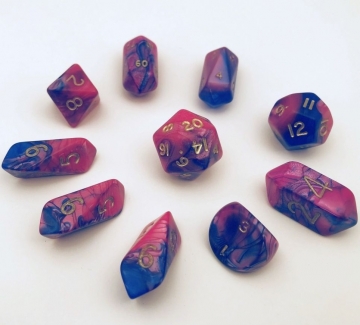 10 piece Hybrid Toxic - blue/pink