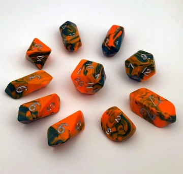 10 piece Hybrid Toxic - orange/green