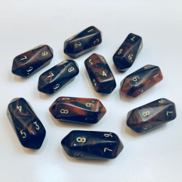 Crystal Oblivion® d10 10 pc set - red