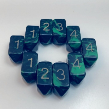 Crystal Oblivion® d4 10 pc set - green