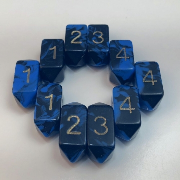 Crystal Oblivion® d4 10 pc set - blue