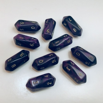 Crystal Oblivion® d10 10 pc set - purple