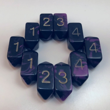 Crystal Oblivion® d4 10 pc set - purple