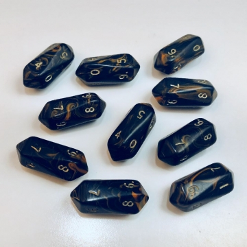 Crystal Oblivion® d10 10 pc set - orange