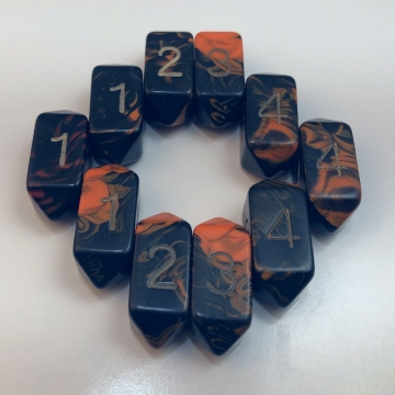 Crystal Oblivion® d4 10 pc set - orange