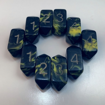 Crystal Oblivion® d4 10 pc set - yellow