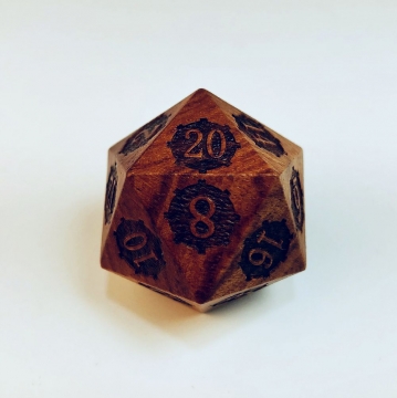35mm Giant D20 Rosewood Elven Woods®