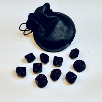 Obsidian 10d10 12mm Dwarven Stones®