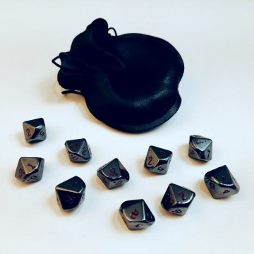 Hematite 10d10 12mm Dwarven Stones®