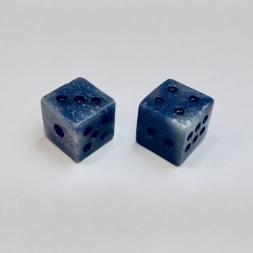 12mm d6 pipped pair Blue Jasper Dwarven Stones®