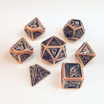 Skull & Bones Antique Copper 16mm 7 piece set