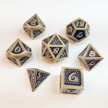 Dragon Scales 7 piece 16mm set in Gold and Purple