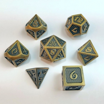 Dragon Scales 7 piece 16mm set in Antique Gold
