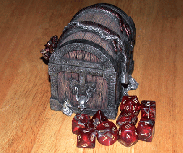 Gargoyle Treasure Chest with Dice